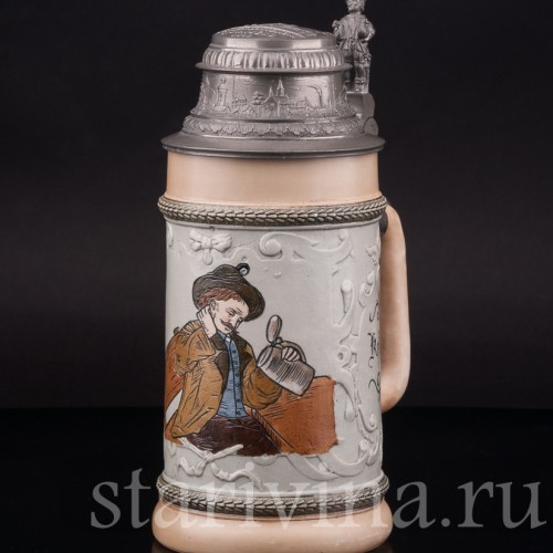 Старинная пивная кружка Выставка в Нюрнберге, 1896, 1/2 л, Hauber & Reuther, Германия, 1896 г.