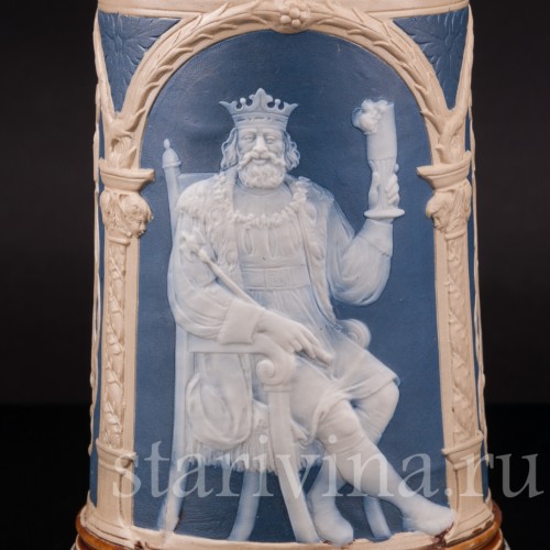 Старинная пивная кружка Гамбринус, 1/2 л, Villeroy & Boch, Германия, 1899 г.