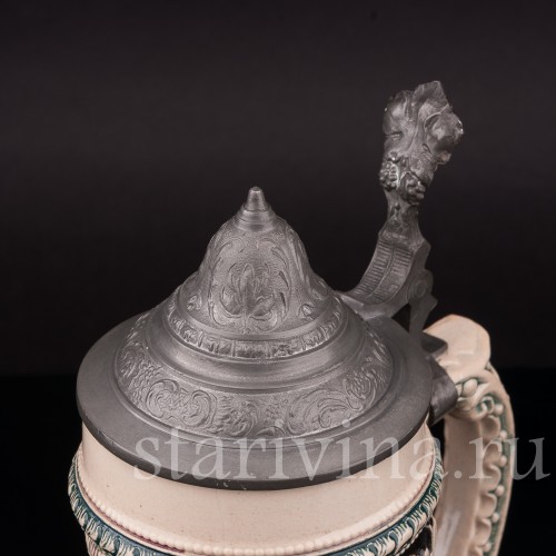 Старинная пивная кружка Музыка и песни, 1/2 л, Diesinger, Германия, 1894-1900 гг.