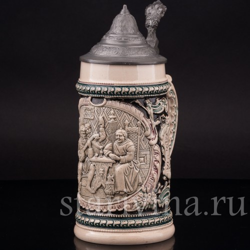 Старинная пивная кружка Музыка и песни, 1/2 л, Diesinger, Германия, 1894-1900 гг.