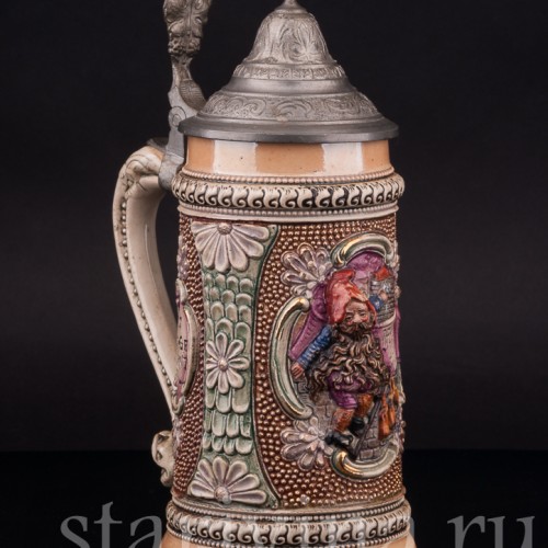 Старинная пивная кружка Праздничный вечер, 1/2 л, Diesinger, Германия, нач. 20 в.