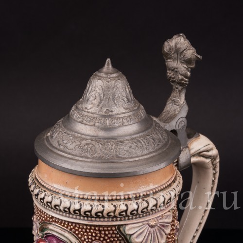 Старинная пивная кружка Праздничный вечер, 1/2 л, Diesinger, Германия, нач. 20 в.