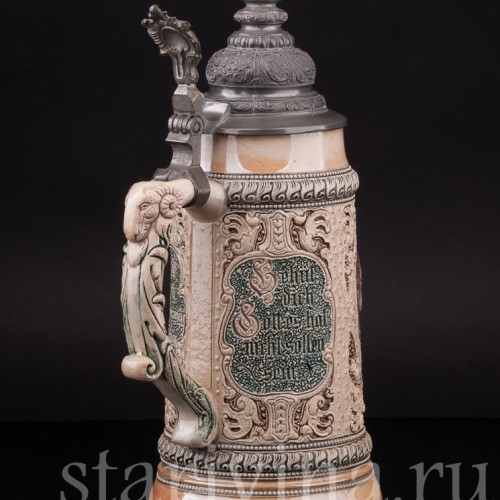 Старинная пивная кружка Трубач из Зекингена, 1 л, Diesinger, Германия, кон. 19 - нач. 20 вв.