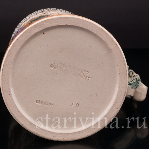 Старинная пивная кружка Трубач из Зекингена, 1 л, Diesinger, Германия, кон. 19 - нач. 20 вв.