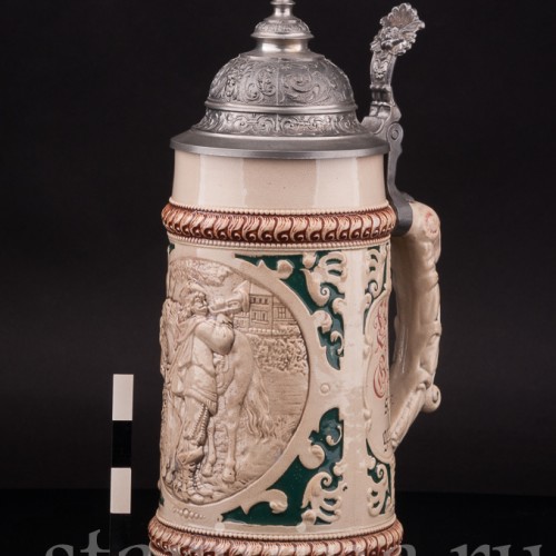 Старинная пивная кружка Трубач из Зекингена, 1 л, Diesinger, Германия, кон. 19 - нач. 20 вв.