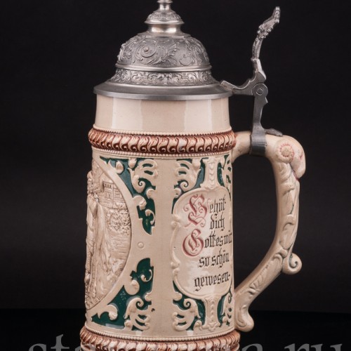 Старинная пивная кружка Трубач из Зекингена, 1 л, Diesinger, Германия, кон. 19 - нач. 20 вв.