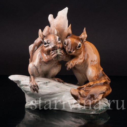 Статуэтка Две белки, Tay, Италия, сер. 20 в.