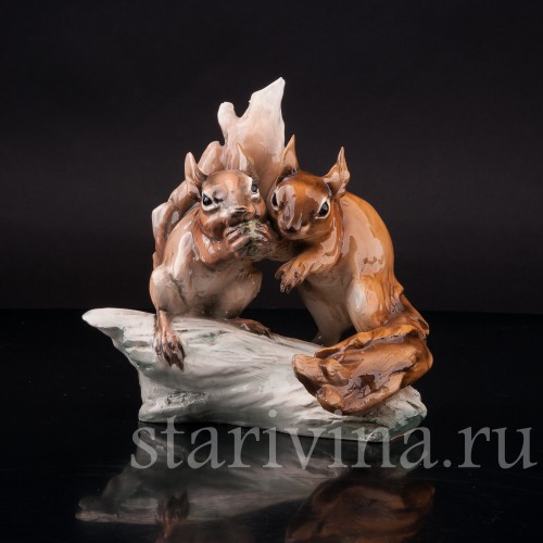 Статуэтка Две белки, Tay, Италия, сер. 20 в.