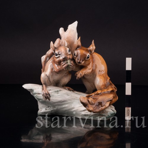 Статуэтка Две белки, Tay, Италия, сер. 20 в.
