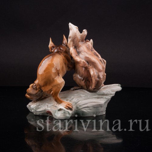 Статуэтка Две белки, Tay, Италия, сер. 20 в.