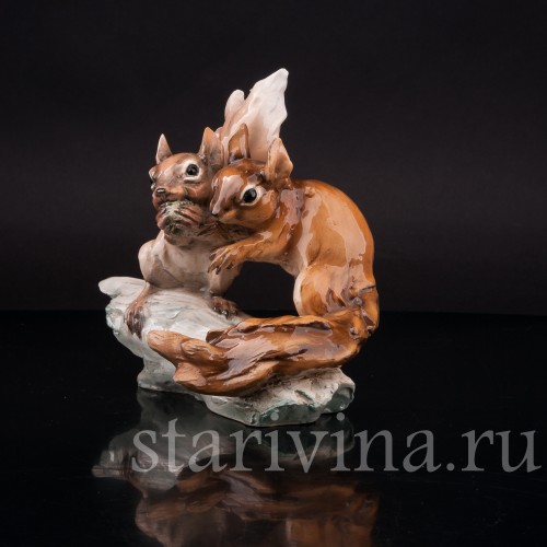 Статуэтка Две белки, Tay, Италия, сер. 20 в.