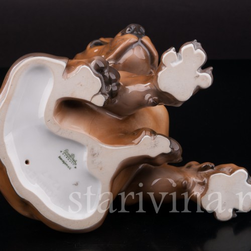 Фигурка собаки из фарфора Щенок таксы, Rosenthal, Германия, 1950-60 гг.