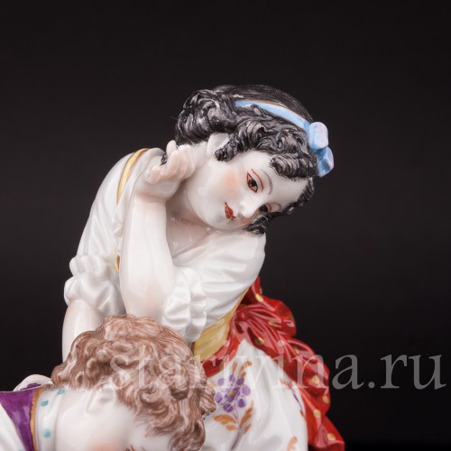 Фарфоровая композиция Дети с мышеловкой, Volkstedt, Германия, кон. 19 в.