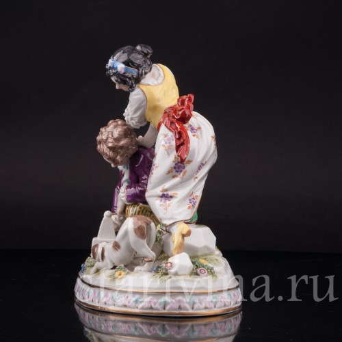 Фарфоровая композиция Дети с мышеловкой, Volkstedt, Германия, кон. 19 в.