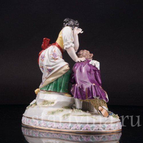 Фарфоровая композиция Дети с мышеловкой, Volkstedt, Германия, кон. 19 в.