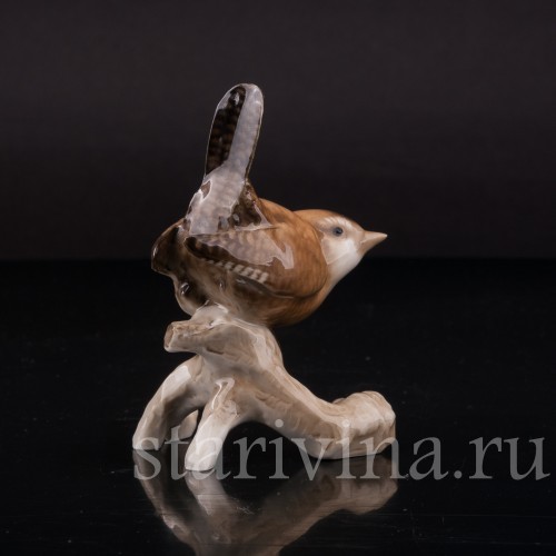 Фигурка птицы из фарфора Крапивник, Hutschenreuther, Германия, 1938-55 гг.