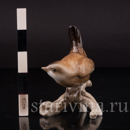 Фигурка птицы из фарфора Крапивник, Hutschenreuther, Германия, 1938-55 гг.