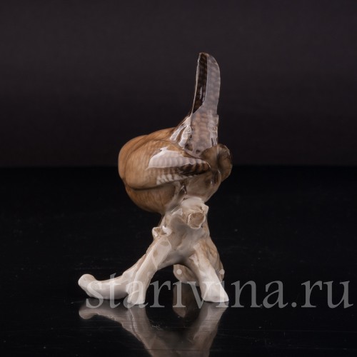 Фигурка птицы из фарфора Крапивник, Hutschenreuther, Германия, 1938-55 гг.