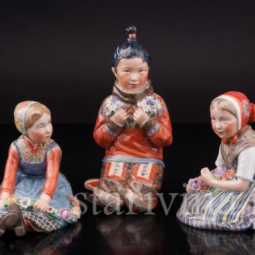 Фарфоровая статуэтка Девочка из Ютландии, Royal Copenhagen, Дания, 1946 год.