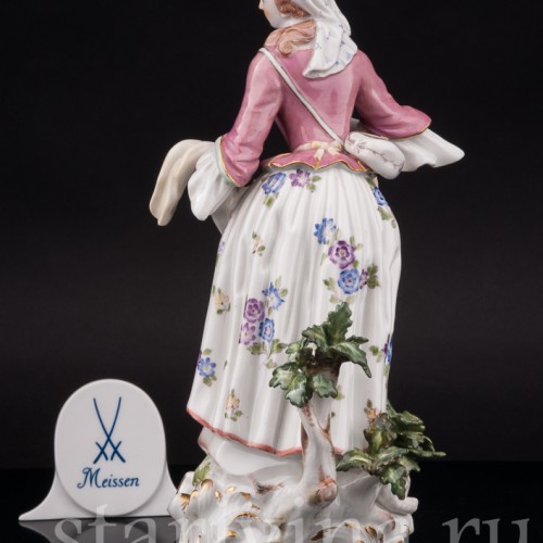 Фарфоровая статуэтка Пастушка, Meissen, Германия, 1950 г.