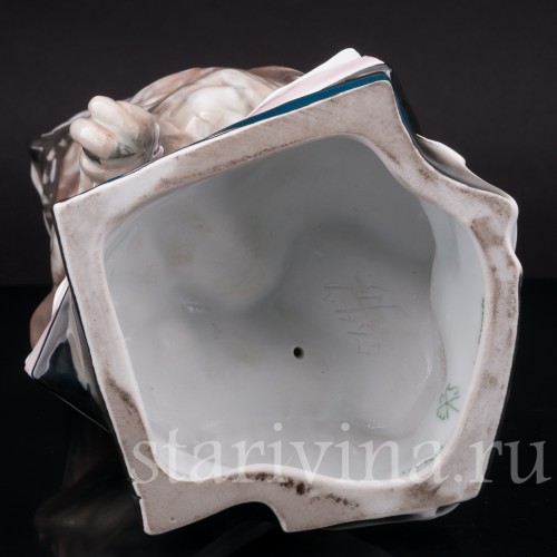 Фарфоровая статуэтка птицы Ушастая сова, Karl Ens, Германия, 1920-30 гг.