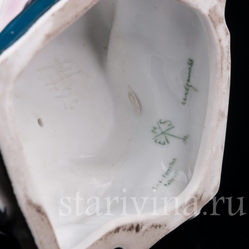 Фарфоровая статуэтка птицы Ушастая сова, Karl Ens, Германия, 1920-30 гг.