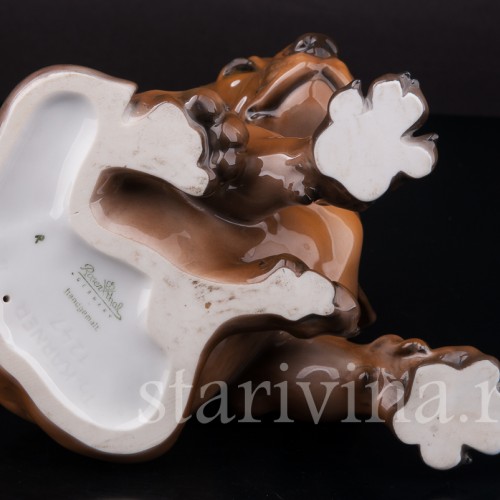 Фарфоровая фигурка собаки Сидящий щенок таксы, Rosenthal, Германия, 1950-60 гг.