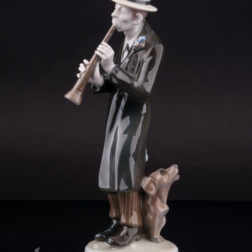 Фарфоровая статуэтка Кларнетист с таксой, Rosenthal, Германия, 1923 г.