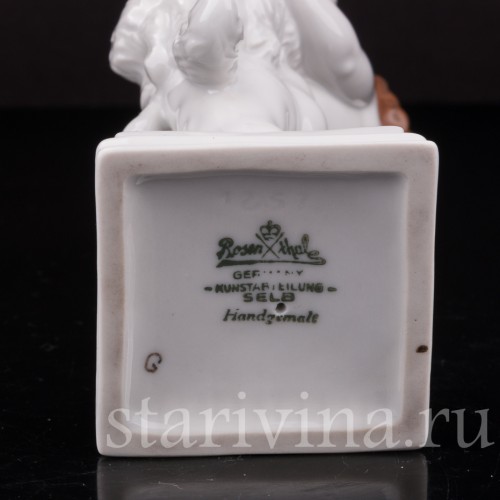 Фарфоровая фигурка Малыш с ангорской кошкой, Rosenthal, Германия, 1946 год.