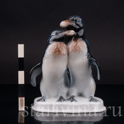 Статуэтка птиц из фарфора Пара пингвинов, Rosenthal, Германия, 1930-40 гг.