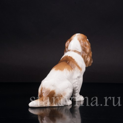 Фарфоровая статуэтка собаки Сидящий спаниель, Hutschenreuther, Германия, 1955-68 гг.