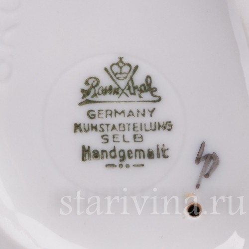 Фигурка собаки из фарфора Лежащий щенок таксы Rosenthal, Германия, 1930-40 гг.