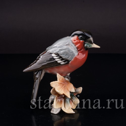 Снегирь с кленовым семечком, Hutschenreuther, Германия, 1970 гг