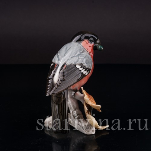 Снегирь с кленовым семечком, Hutschenreuther, Германия, 1970 гг