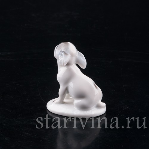 Фарфоровая фигурка собаки Щенок французского бульдога, миниатюра, Rosenthal, Германия, 1924 год.