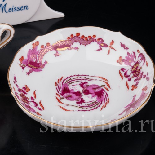 Кофейная пара Розовый дракон, Meissen, Германия, 1925-1949 гг.
