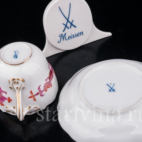 Кофейная пара Розовый дракон, Meissen, Германия, 1925-1949 гг.