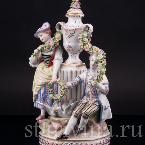 Фарфоровая композиция Влюбленная пара, Royal Wien, Австрия, нач. 20 в.