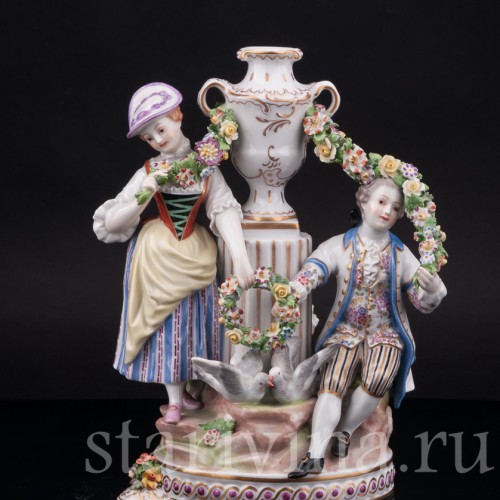 Фарфоровая композиция Влюбленная пара, Royal Wien, Австрия, нач. 20 в.