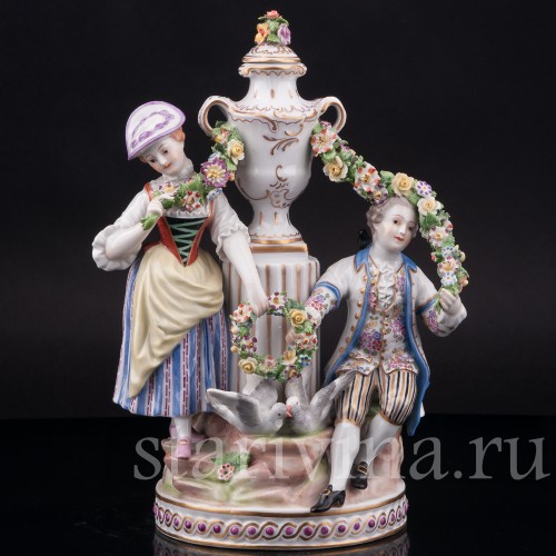 Фарфоровая композиция Влюбленная пара, Royal Wien, Австрия, нач. 20 в.