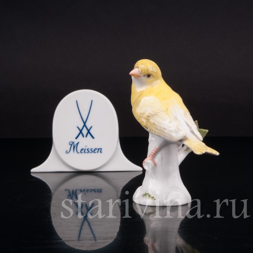 Фигурка птицы из фарфора Канарейка, Meissen, Германия, 1934-47 гг.