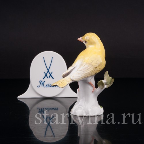 Фигурка птицы из фарфора Канарейка, Meissen, Германия, 1934-47 гг.