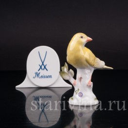 Фигурка птицы из фарфора Канарейка, Meissen, Германия, 1934-47 гг.
