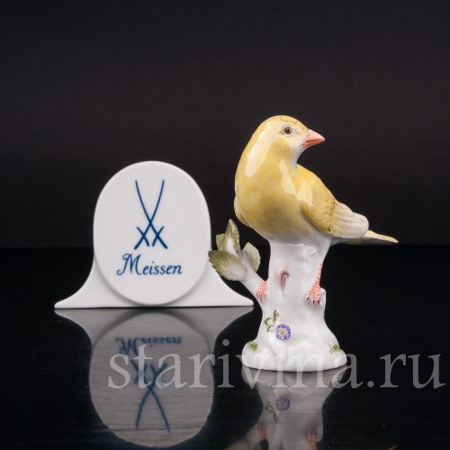 Фигурка птицы из фарфора Канарейка, Meissen, Германия, 1934-47 гг.