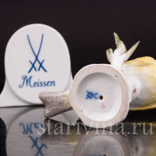 Фигурка птицы из фарфора Канарейка, Meissen, Германия, 1934-47 гг.