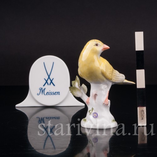 Фигурка птицы из фарфора Канарейка, Meissen, Германия, 1934-47 гг.