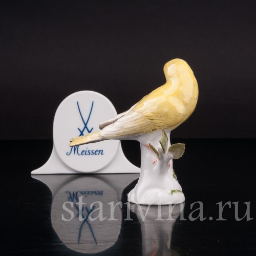 Фигурка птицы из фарфора Канарейка, Meissen, Германия, 1934-47 гг.