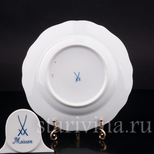 Пирожковая тарелка Красный дракон, Meissen, Германия, 1940-50 гг.