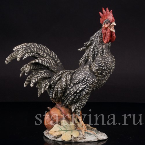 Фарфоровая статуэтка птицы Петух с тыквой, Tay, Италия, сер. 20 в.