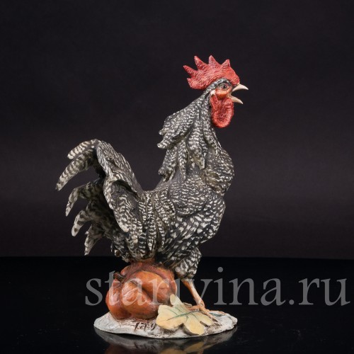 Фарфоровая статуэтка птицы Петух с тыквой, Tay, Италия, сер. 20 в.